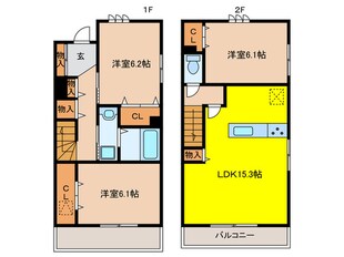 アミティ屋敷町の物件間取画像